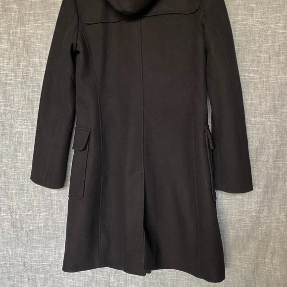 Made in Romania of Benetton Wool Blend Hooded Coat - Picture 5 of 9